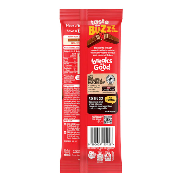 KitKat Honeycomb Buzz Flavour Chocolate Block 160g Back